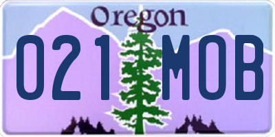 OR license plate 021MOB
