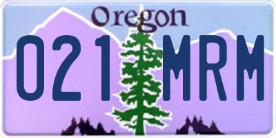 OR license plate 021MRM