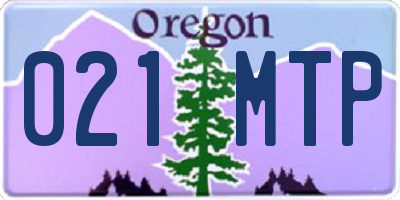OR license plate 021MTP