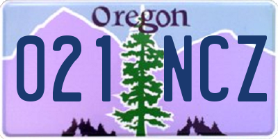 OR license plate 021NCZ
