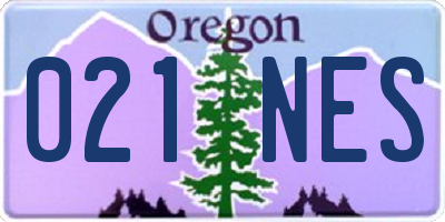OR license plate 021NES