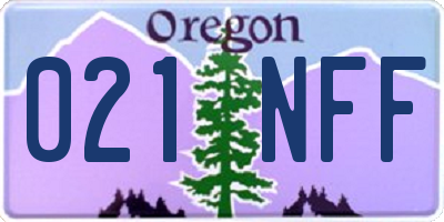 OR license plate 021NFF