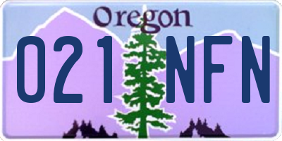 OR license plate 021NFN