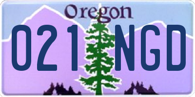 OR license plate 021NGD