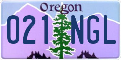 OR license plate 021NGL
