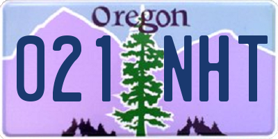 OR license plate 021NHT