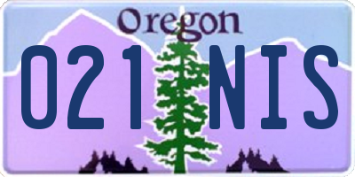 OR license plate 021NIS