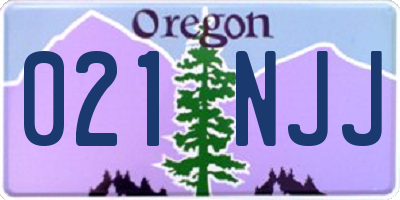 OR license plate 021NJJ
