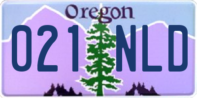 OR license plate 021NLD