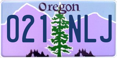 OR license plate 021NLJ