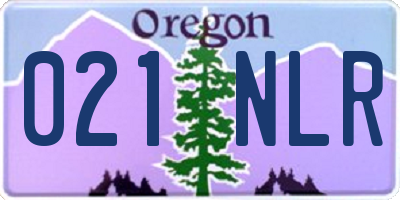 OR license plate 021NLR