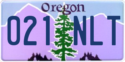 OR license plate 021NLT