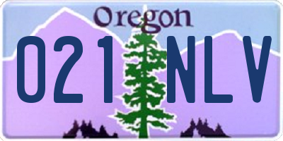 OR license plate 021NLV