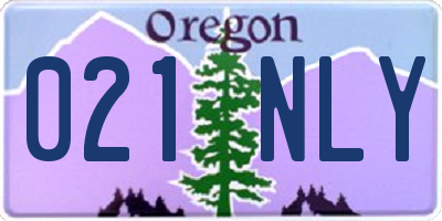 OR license plate 021NLY
