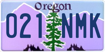 OR license plate 021NMK