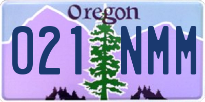 OR license plate 021NMM