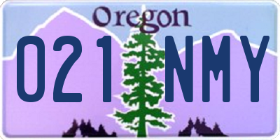 OR license plate 021NMY