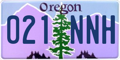 OR license plate 021NNH