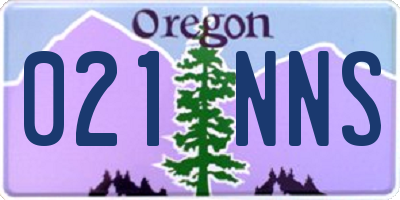 OR license plate 021NNS