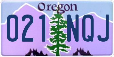 OR license plate 021NQJ
