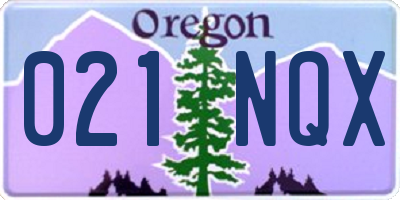 OR license plate 021NQX