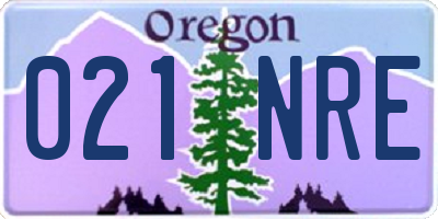 OR license plate 021NRE
