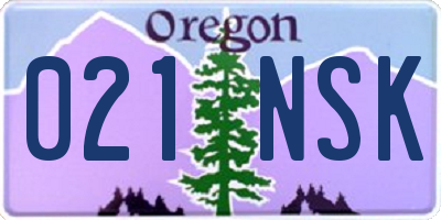 OR license plate 021NSK