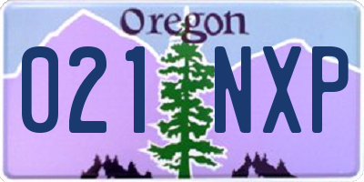 OR license plate 021NXP