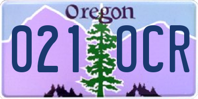 OR license plate 021OCR