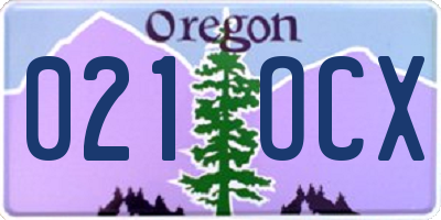 OR license plate 021OCX