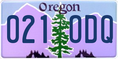 OR license plate 021ODQ