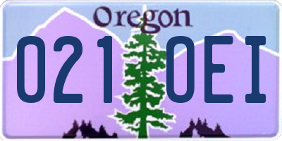 OR license plate 021OEI