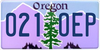 OR license plate 021OEP