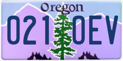 OR license plate 021OEV