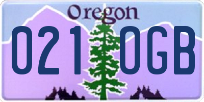 OR license plate 021OGB