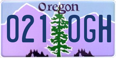 OR license plate 021OGH