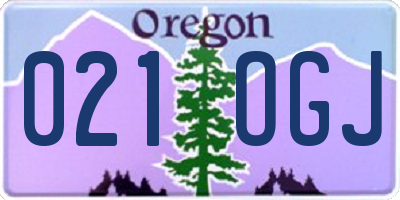 OR license plate 021OGJ