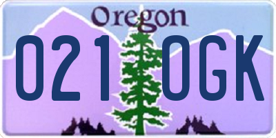 OR license plate 021OGK