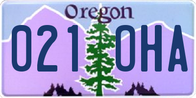 OR license plate 021OHA