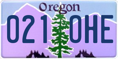 OR license plate 021OHE