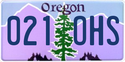 OR license plate 021OHS
