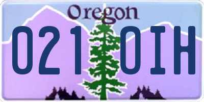 OR license plate 021OIH