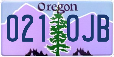 OR license plate 021OJB