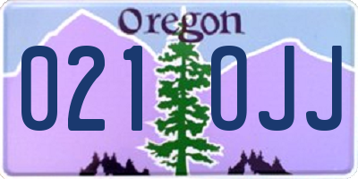 OR license plate 021OJJ