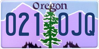 OR license plate 021OJQ