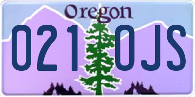 OR license plate 021OJS