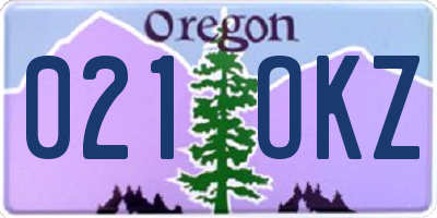 OR license plate 021OKZ