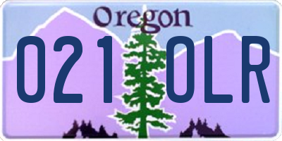 OR license plate 021OLR