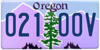 OR license plate 021OOV