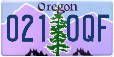 OR license plate 021OQF